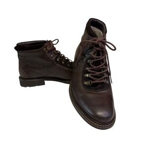 Bar III‎ BOYD Mens Dark Brown Leather Lace Up Ankle Boots 9.5 M WPL 8046